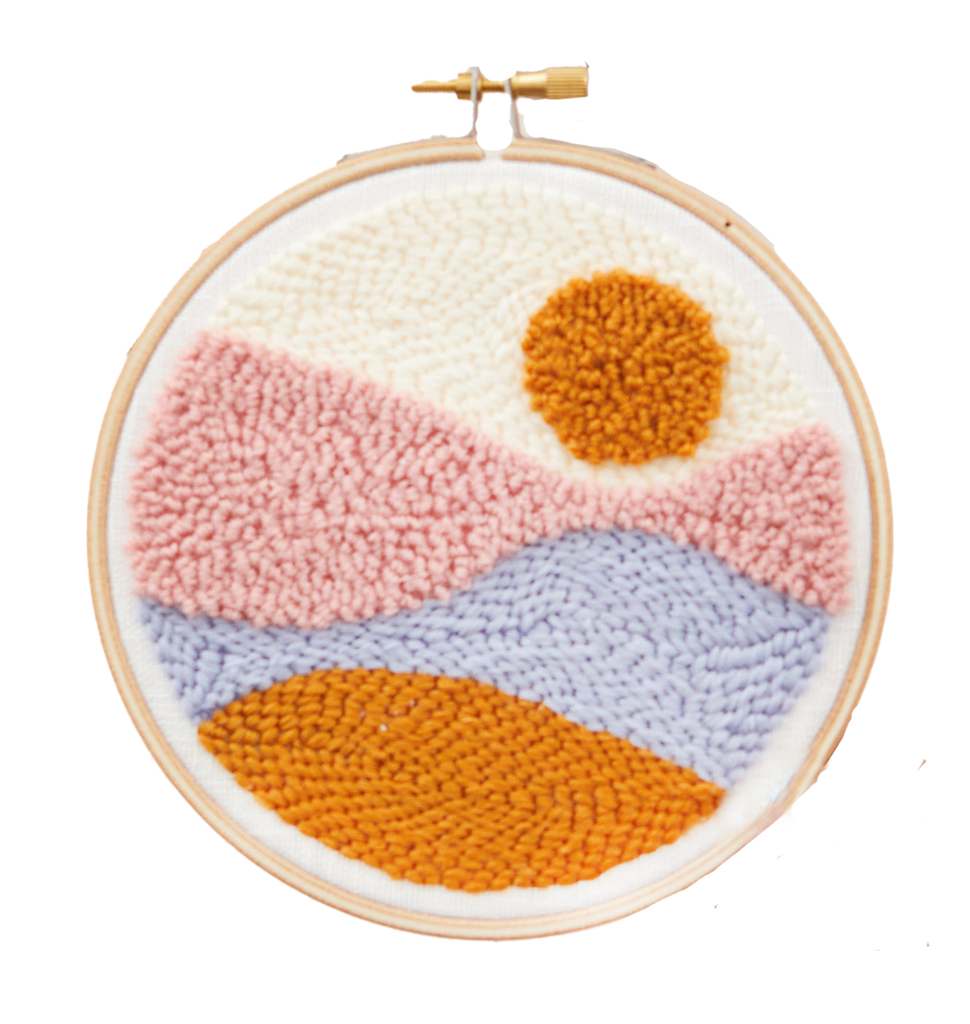 Sunset Punch Needle Embroidery Kit for Beginners
