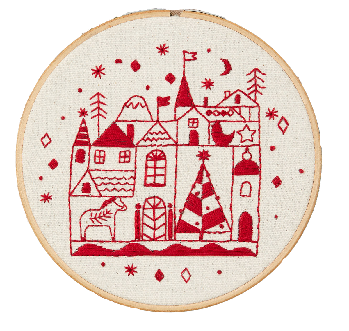 Embroidery Kit, Festive Castle