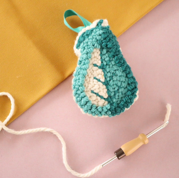 Free Punch Needle Pear Pattern & Instructions