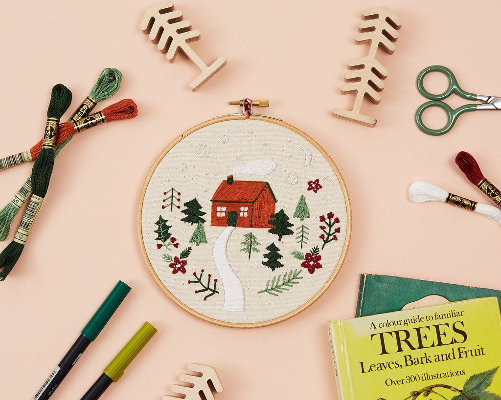 Winter forest embroidery kit by The Modern Crafter