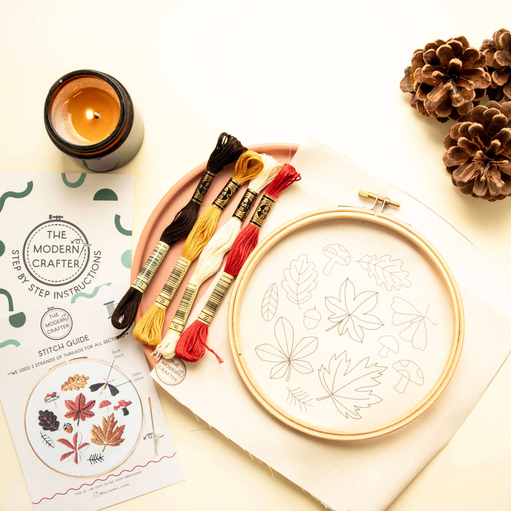 Autumn Leaves Embroidery Kit