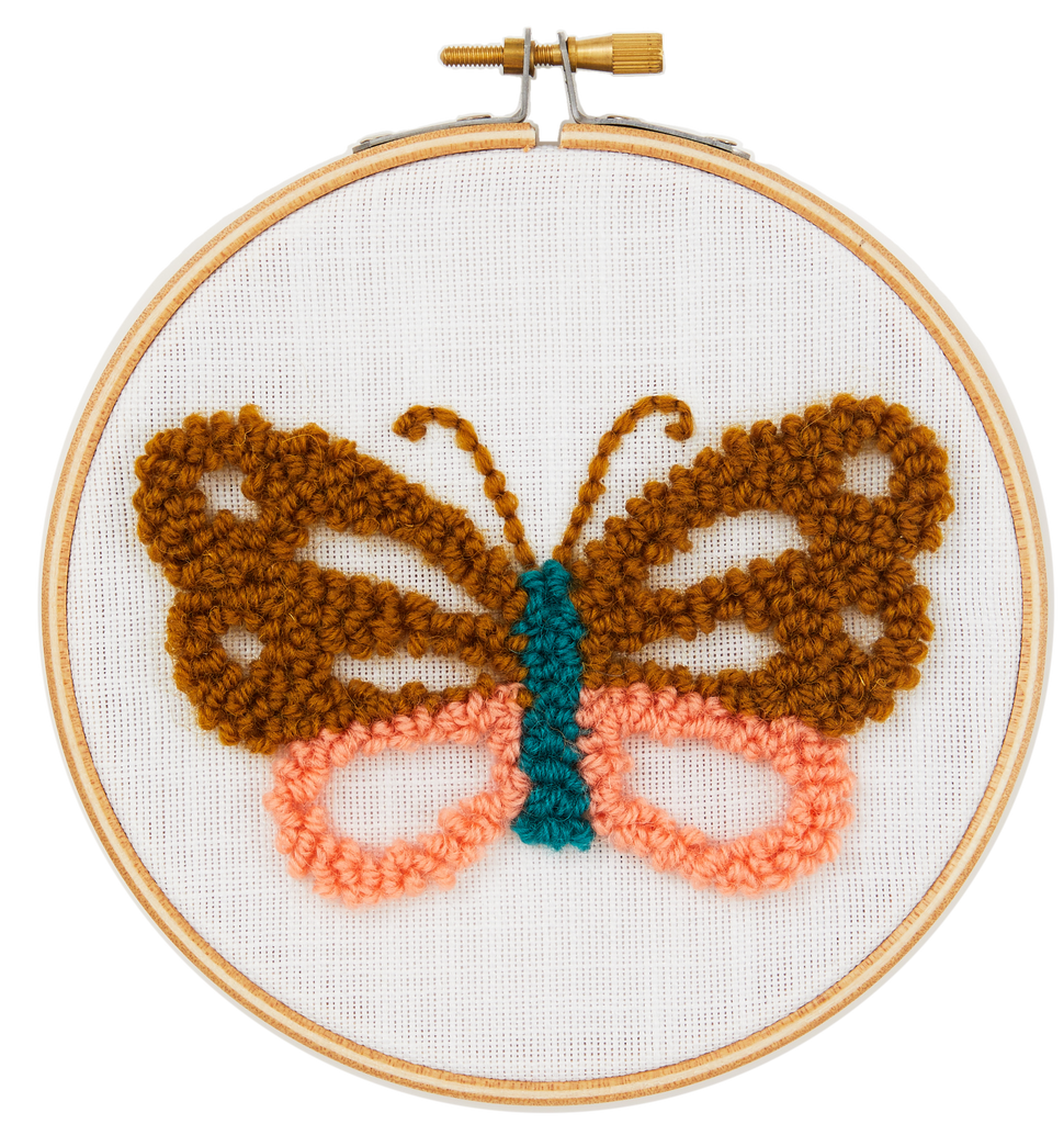 Butterfly Punch Needle Embroidery Kit for Beginners