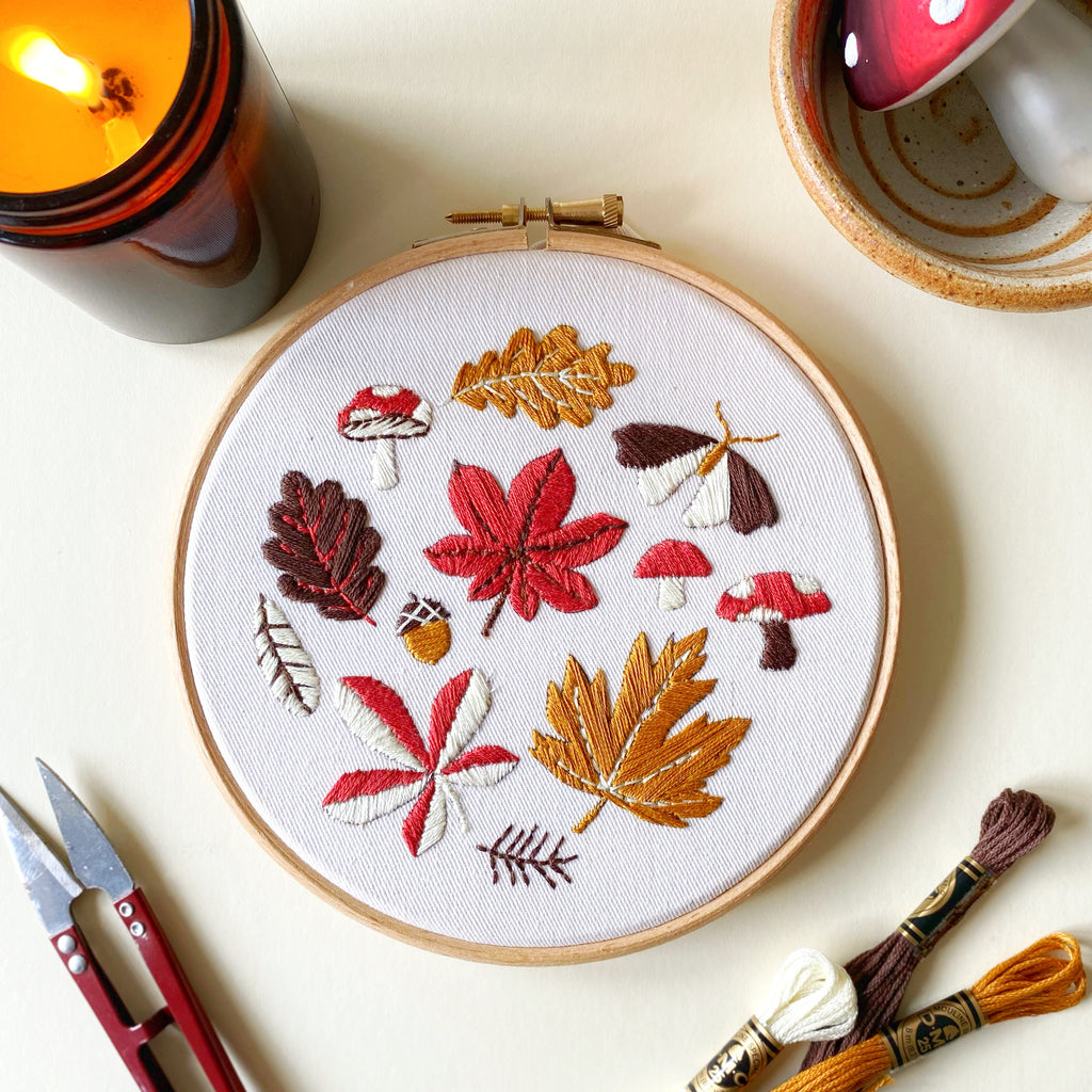 Embroidery Kit - Autumn Leaves