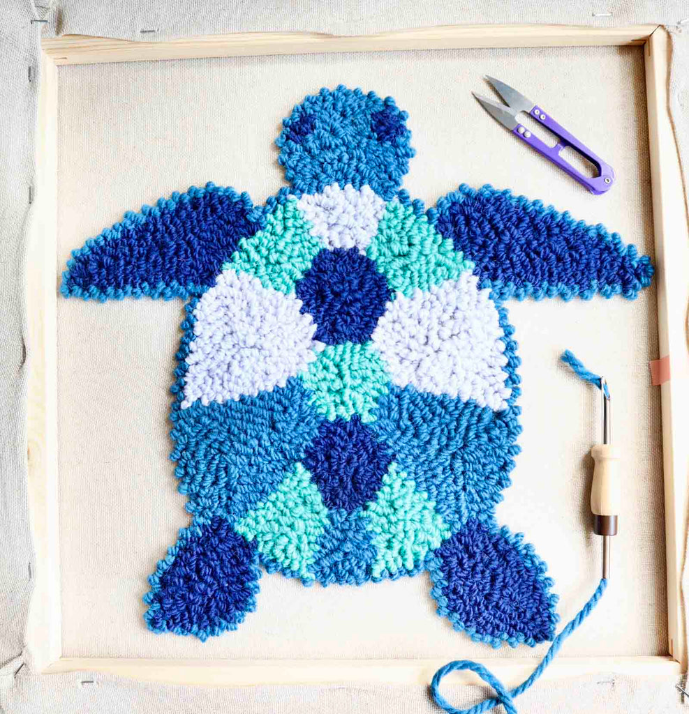 Punch Needle Seaside Turtle