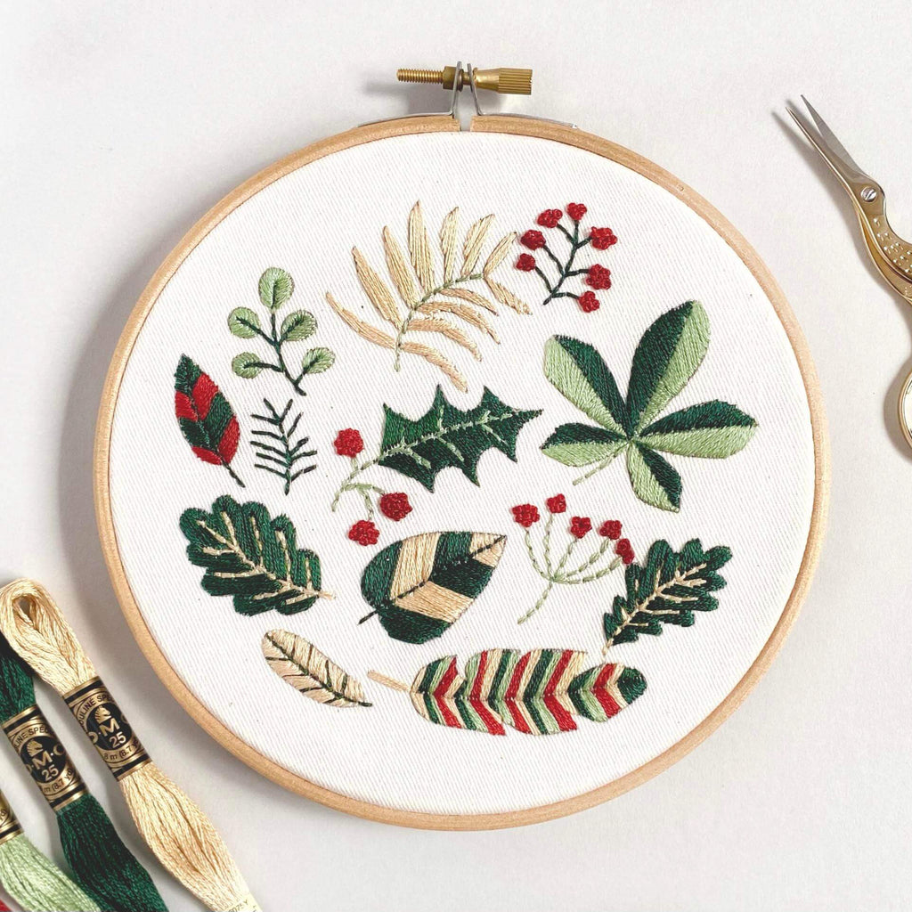 Winter Wreath embroidery kit by The Modern Crafter