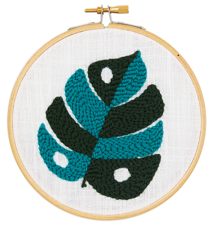 The Modern Crafter Monstera Punch Needle Embroidery Kit