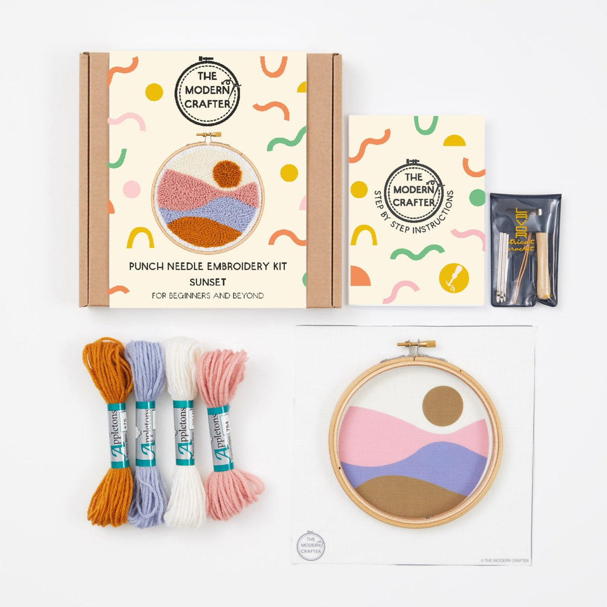 Sunset Punch Needle Embroidery Kit for Beginners | The Modern Crafter