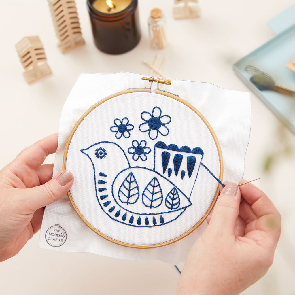 Beginner Embroidery Pattern, Turtle Dove Embroidery Kit, embroidery kit, embroidery uk, embroidery kit uk, embroidery tool