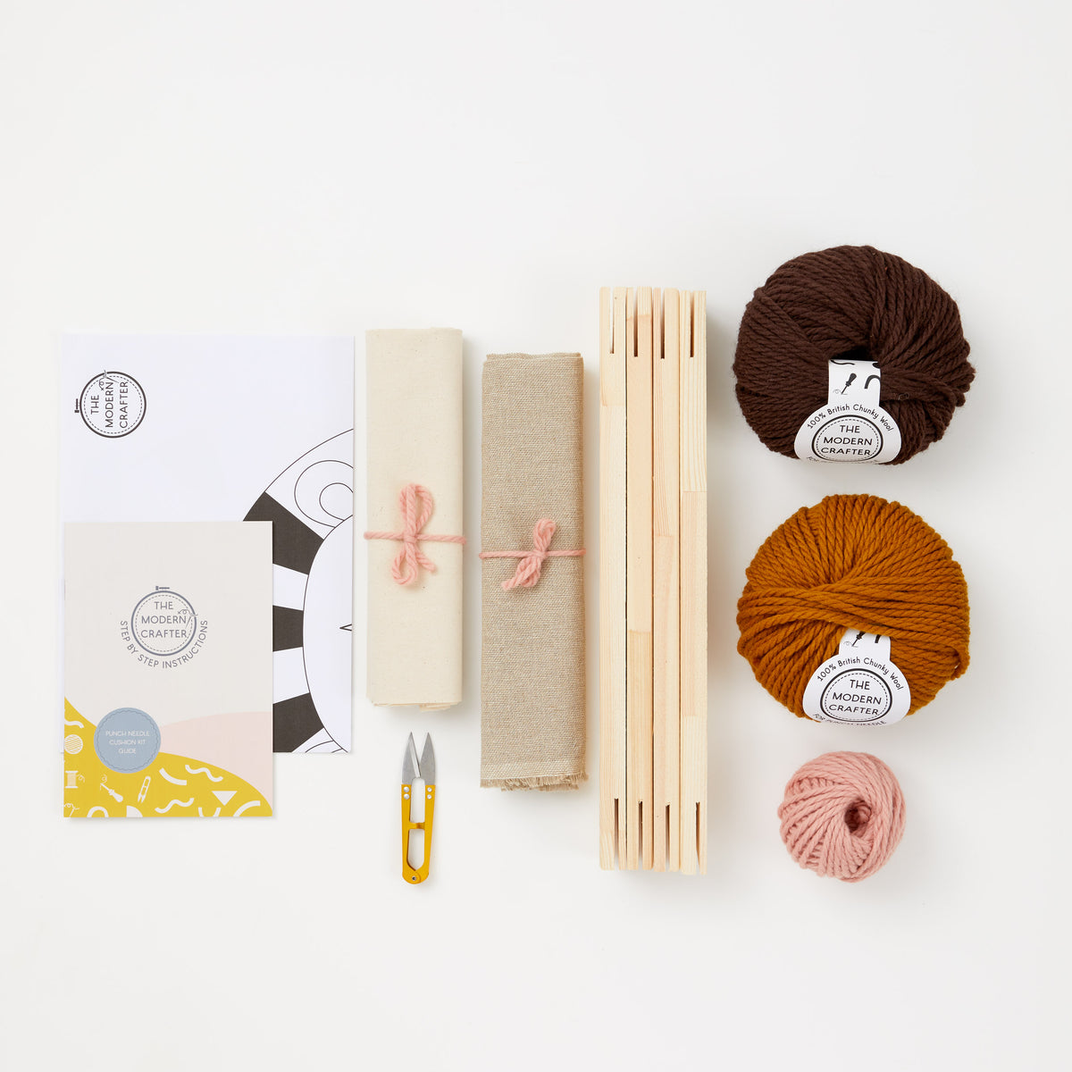 British Wool Lion Punch Needle Cushion Kit | The Modern Crafter